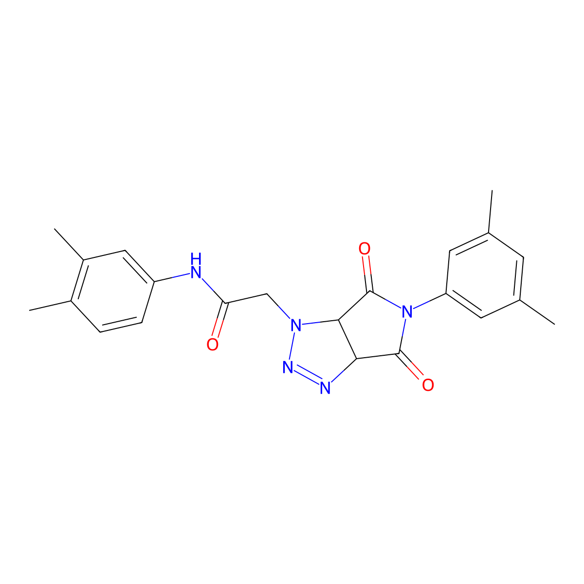 N-(3,4-dimethylphenyl)-2-[5-(3,5-dimethylphenyl)-4,6-dioxo-4,5,6,6a-tetrahydropyrrolo[3,4-d][1,2,3]triazol-1(3aH)-yl]acetamide molecular structure, CAS 1008648-77-8