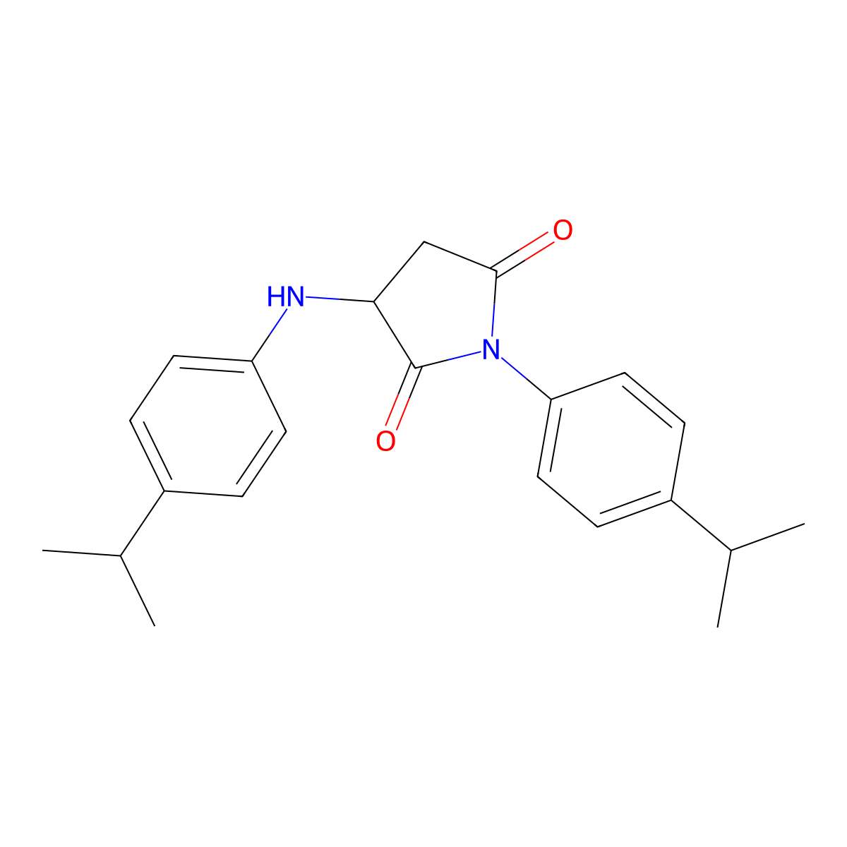3-(4-Propan-2-ylanilino)-1-(4-propan-2-ylphenyl)pyrrolidine-2,5-dione molecular structure, CAS 1008656-02-7