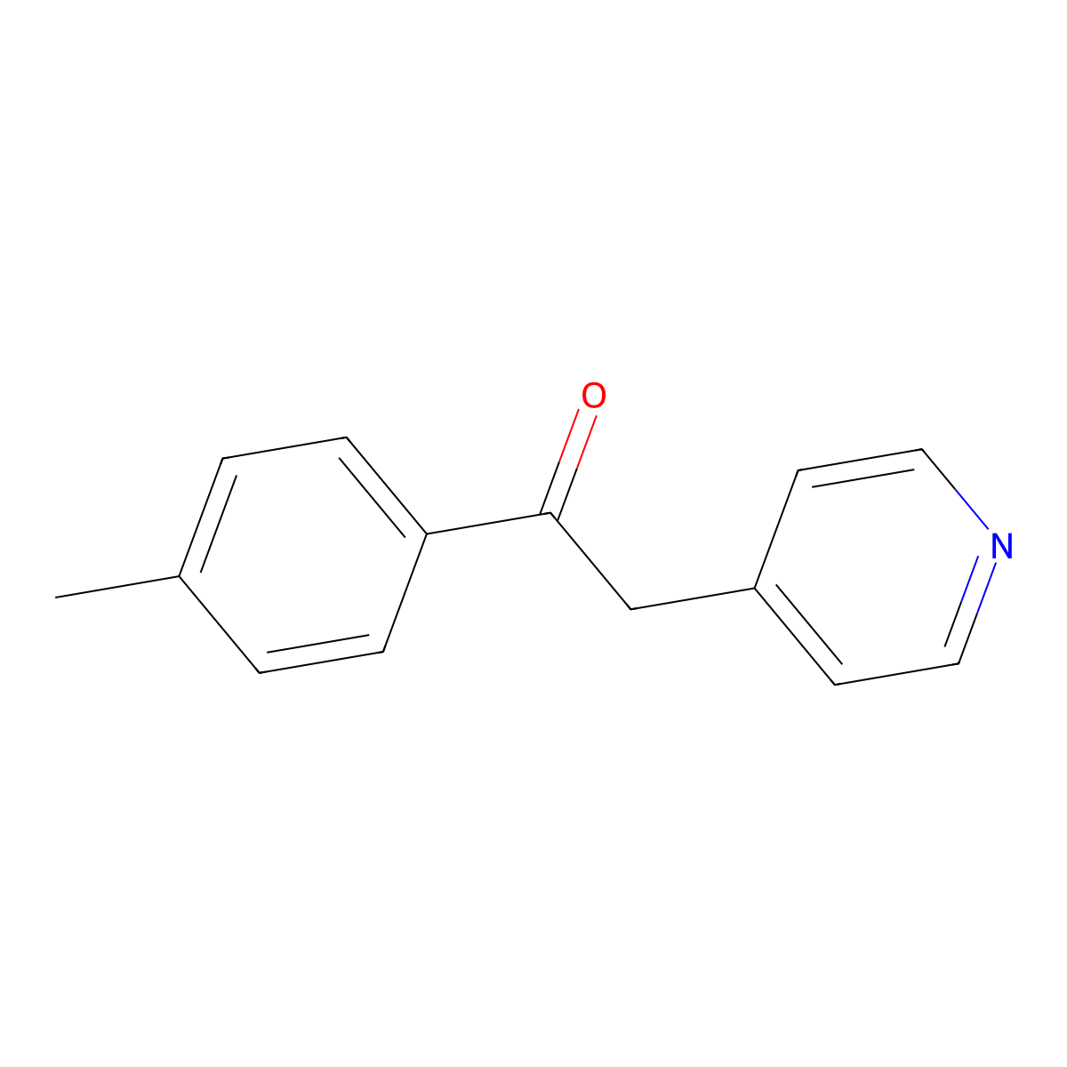 2-(Pyridin-4-yl)-1-(p-tolyl)ethanone molecular structure, CAS 100866-13-5