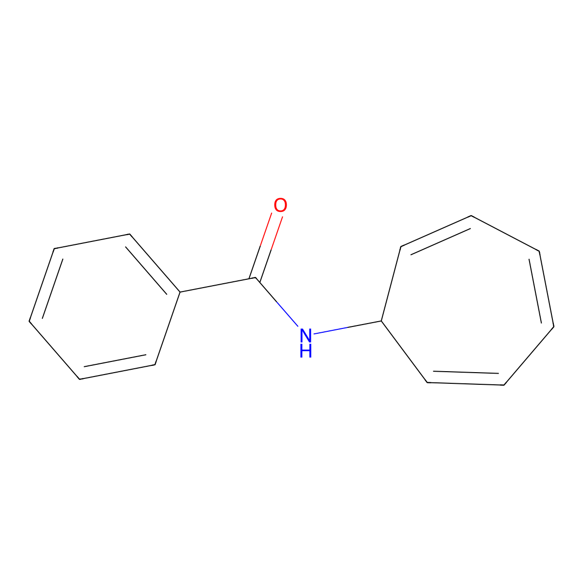 N-2,4,6-Cycloheptatrien-1-ylbenzamide molecular structure, CAS 100866-14-6