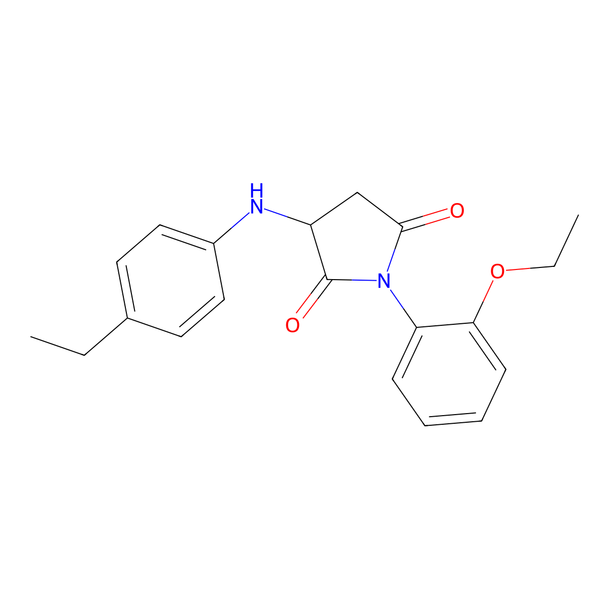 1-(2-Ethoxyphenyl)-3-[(4-ethylphenyl)amino]pyrrolidine-2,5-dione molecular structure, CAS 1008666-79-2