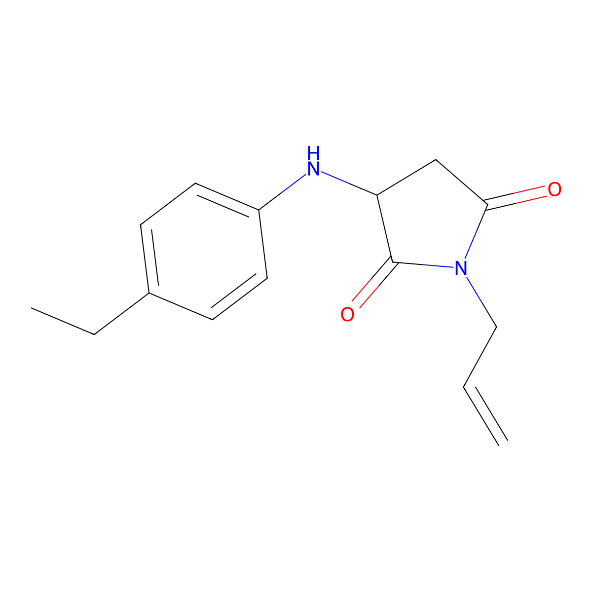 1-Allyl-3-((4-ethylphenyl)amino)pyrrolidine-2,5-dione molecular structure, CAS 1008668-03-8