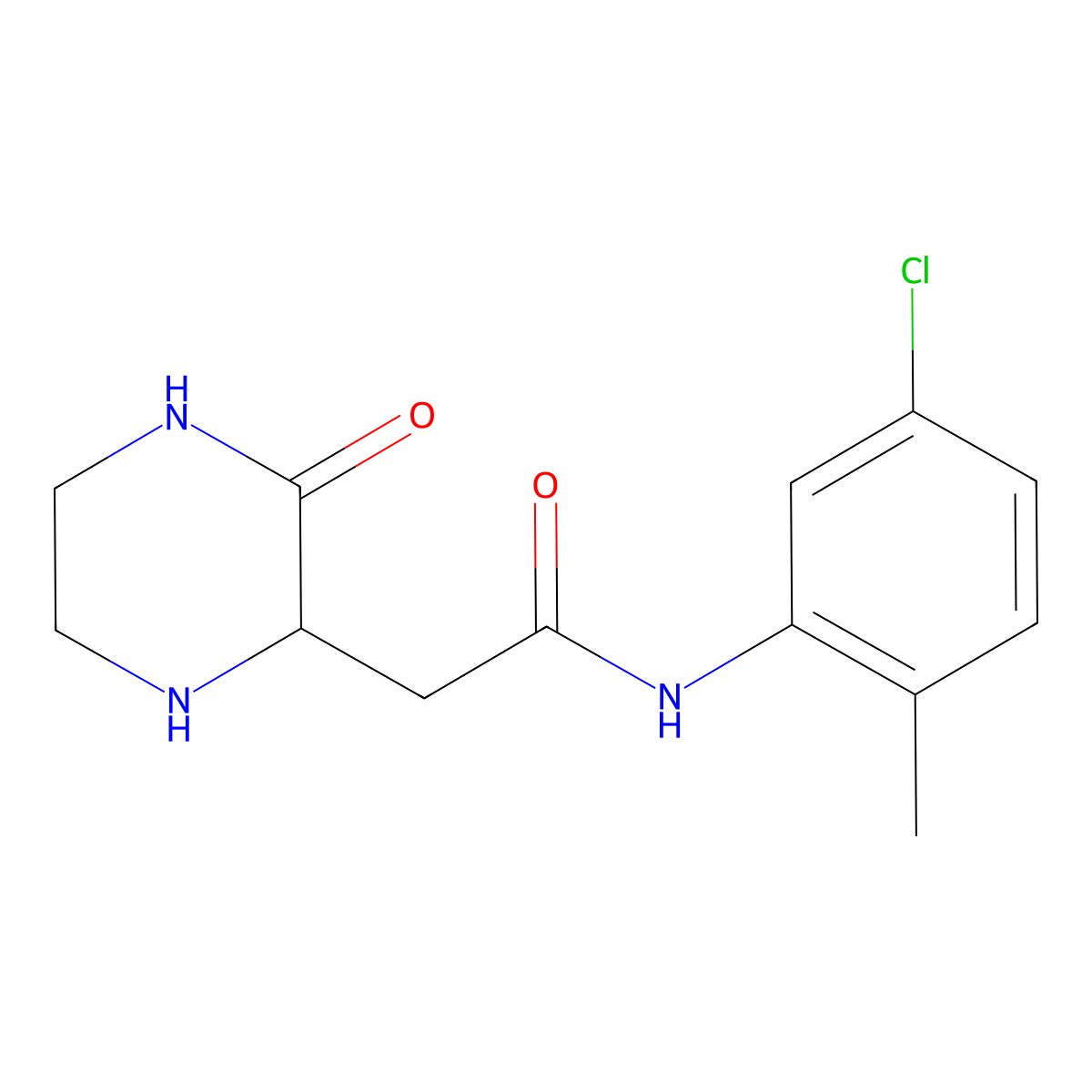 N-(5-chloro-2-methylphenyl)-2-(3-oxopiperazin-2-yl)acetamide molecular structure, CAS 1008673-58-2