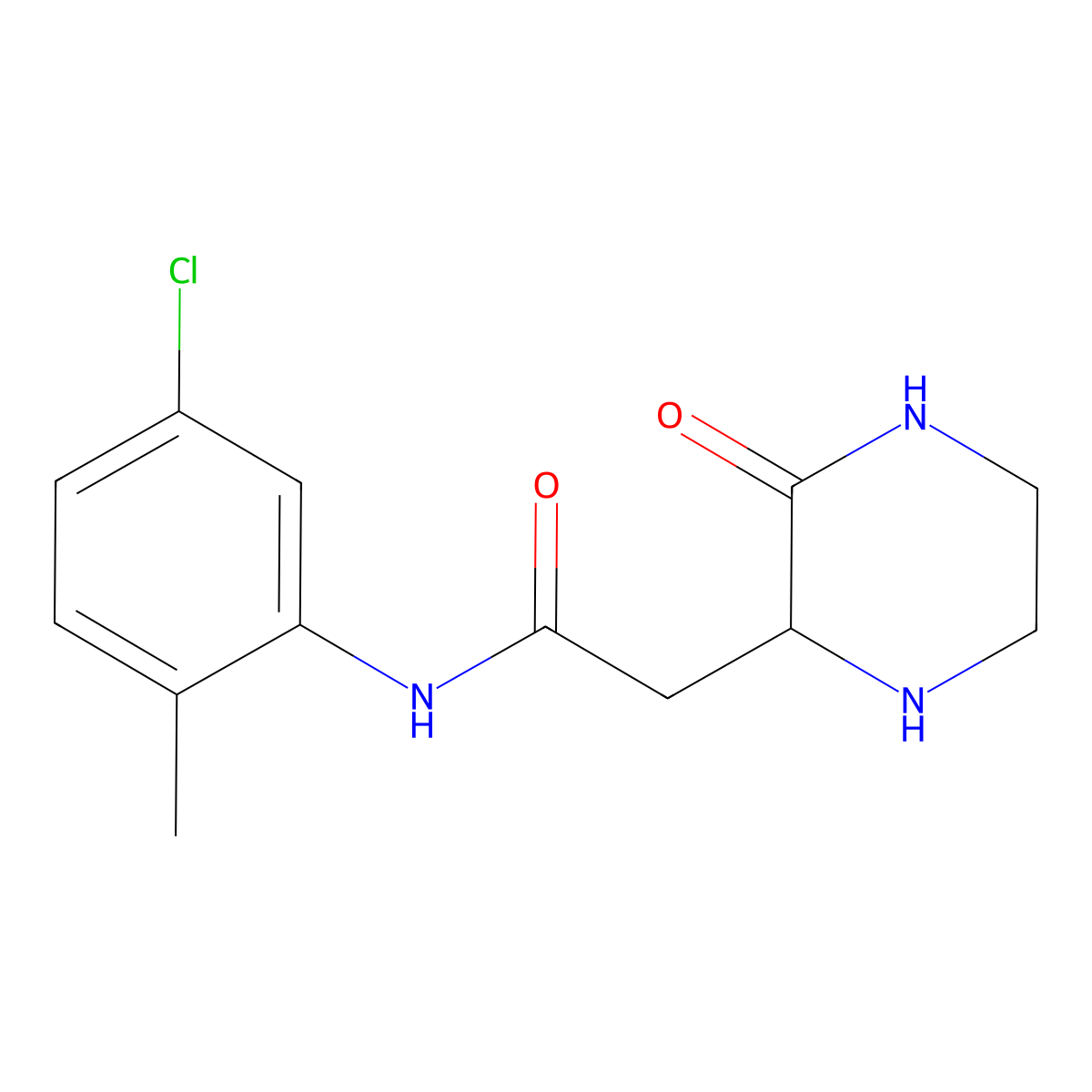 N-(5-chloro-2-methylphenyl)-2-(3-oxopiperazin-2-yl)acetamide molecular structure, CAS 1008673-58-2