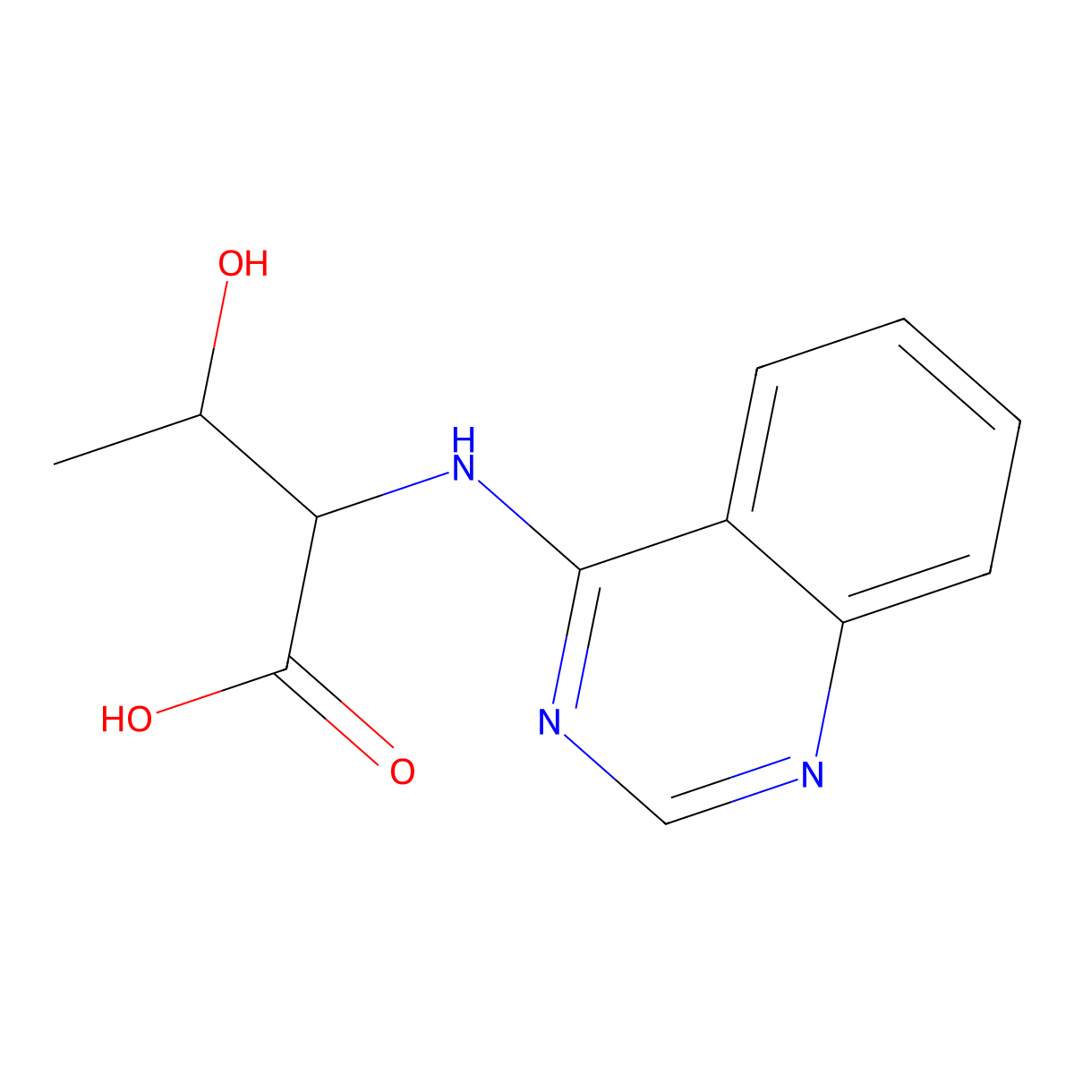 3-Hydroxy-2-(quinazolin-4-ylamino)butanoic acid molecular structure, CAS 1008675-44-2
