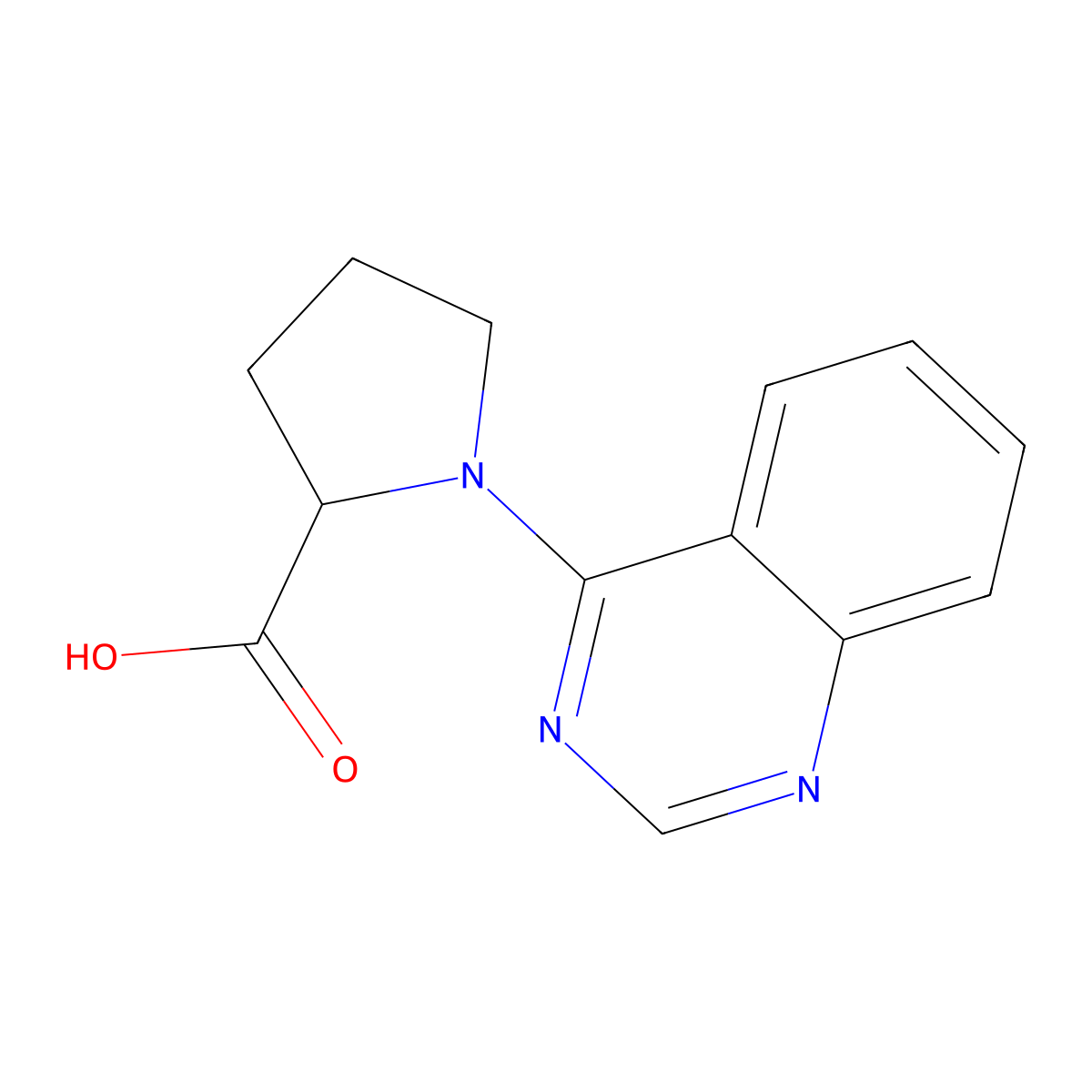 1-(4-Quinazolinyl)proline molecular structure, CAS 1008675-45-3