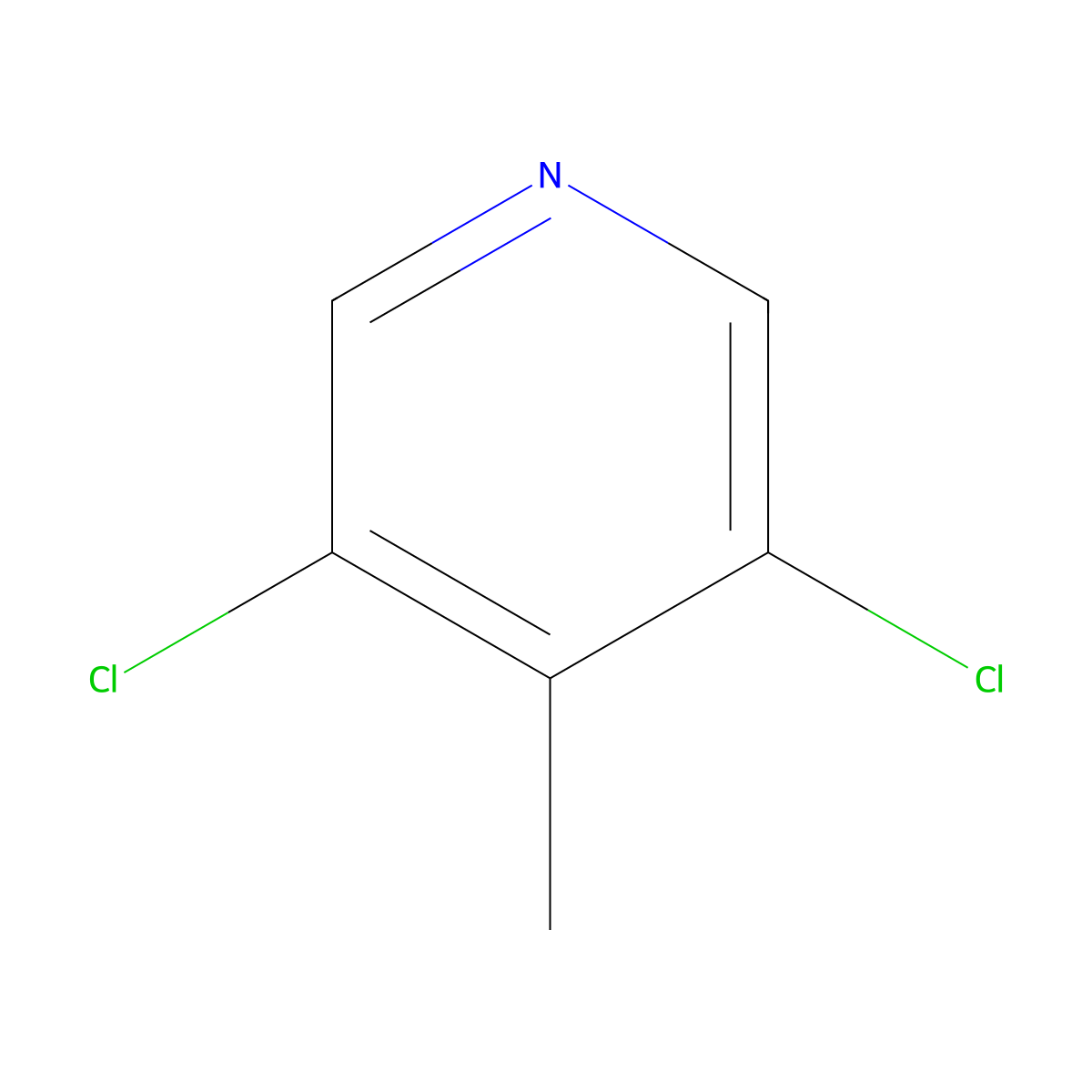 3,5-Dichloro-4-methylpyridine molecular structure, CAS 100868-46-0