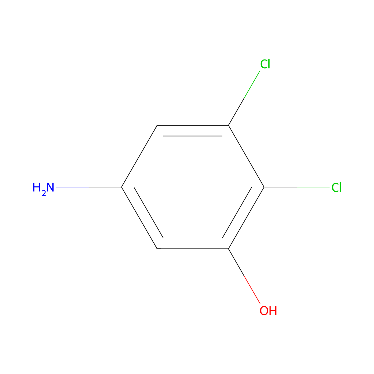 5-Amino-2,3-dichlorophenol molecular structure, CAS 100868-49-3
