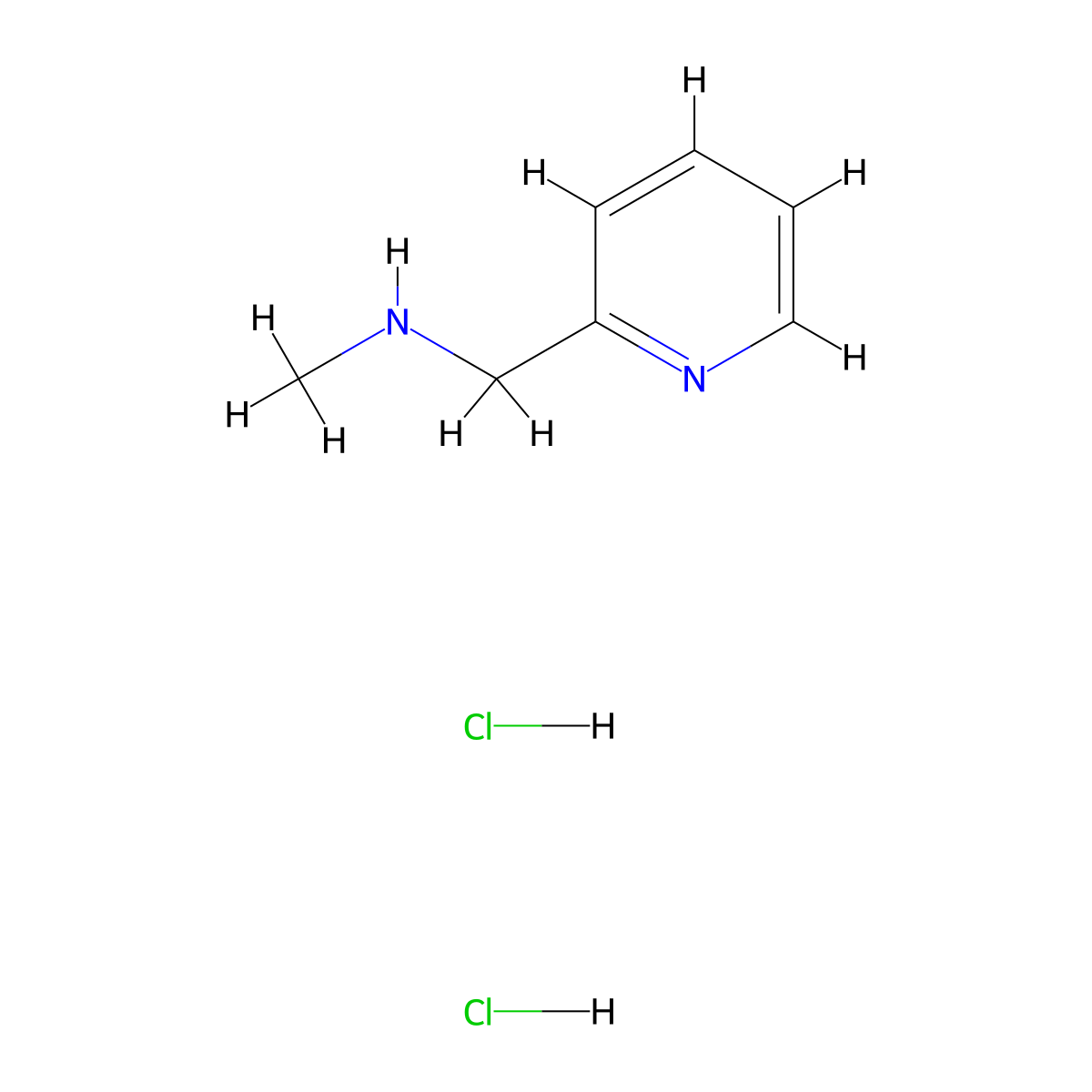 2-[(Methylamino)methyl]pyridine dihydrochloride molecular structure, CAS 100868-72-2