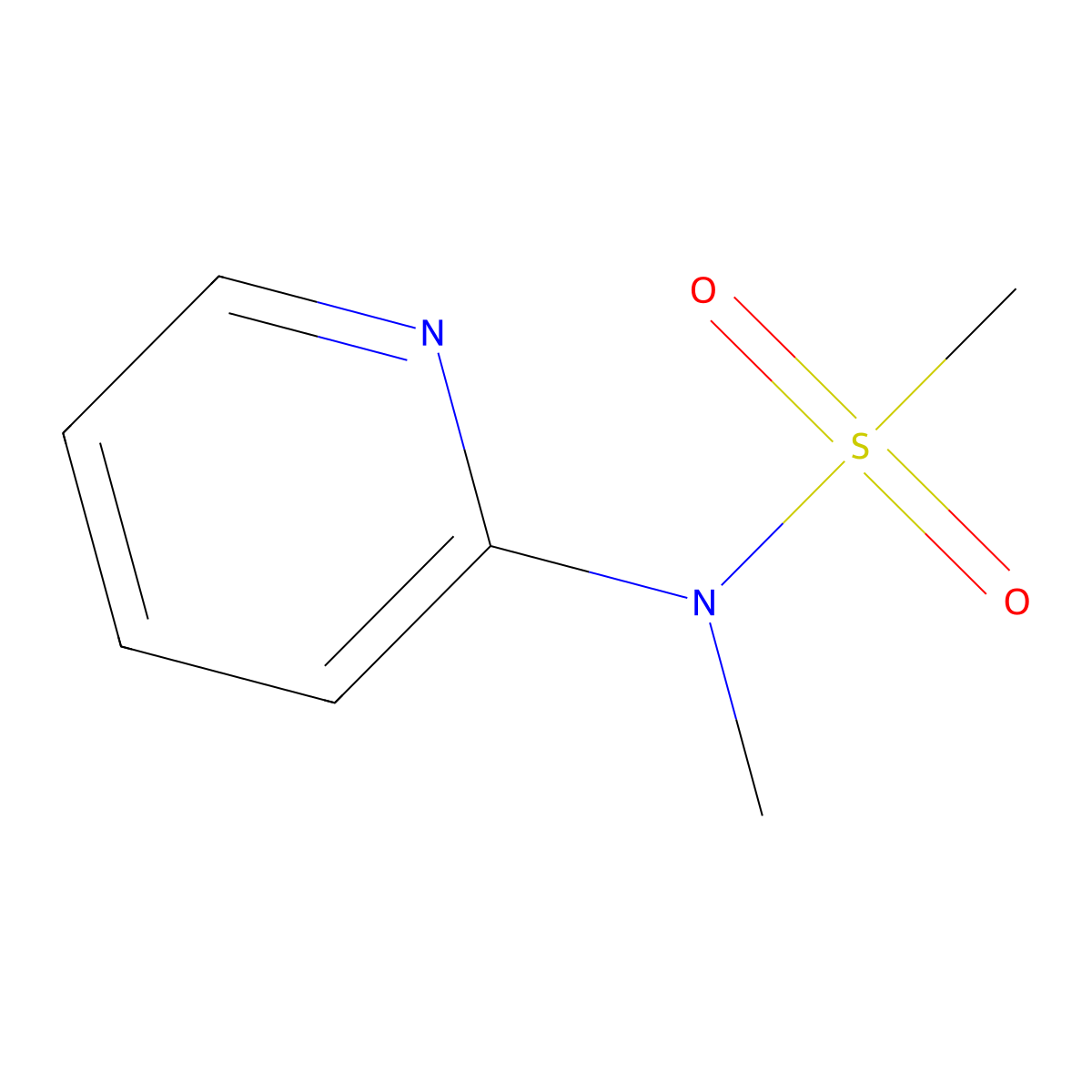 N-Methyl-N-(pyridin-2-yl)methanesulfonamide molecular structure, CAS 100868-76-6