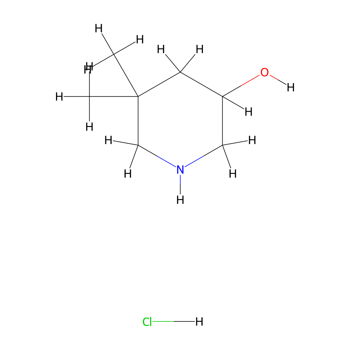 5,5-Dimethylpiperidin-3-ol hydrochloride molecular structure, CAS 100868-99-3