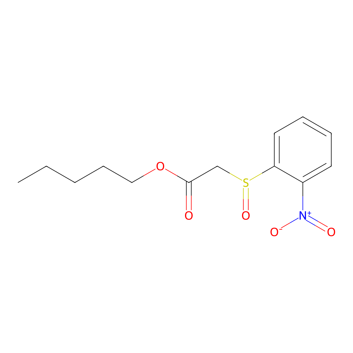 Pentyl ({2-nitrophenyl}sulfinyl)acetate molecular structure, CAS 1008680-99-6