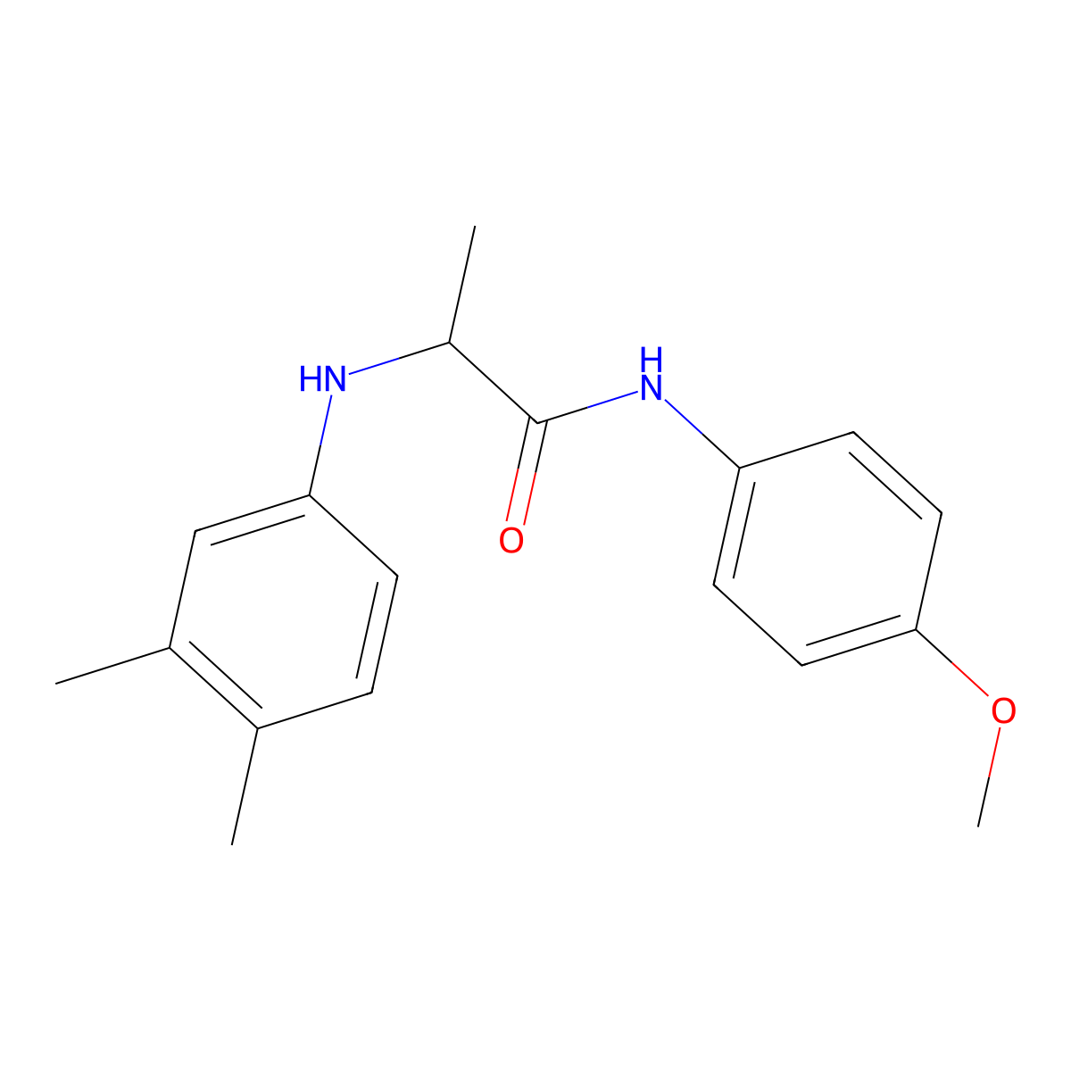 2-(3,4-Dimethyl-phenylamino)-N-(4-methoxy-phenyl)-propionamide molecular structure, CAS 1008681-88-6