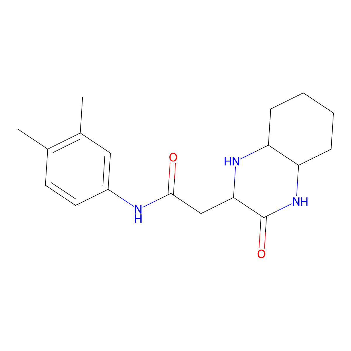 N-(3,4-dimethylphenyl)-2-(3-oxodecahydroquinoxalin-2-yl)acetamide molecular structure, CAS 1008682-78-7