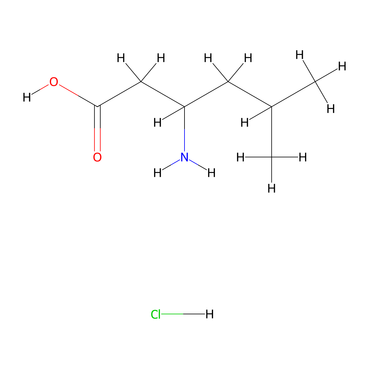 3-Amino-5-methylhexanoic acid hydrochloride molecular structure, CAS 100869-06-5