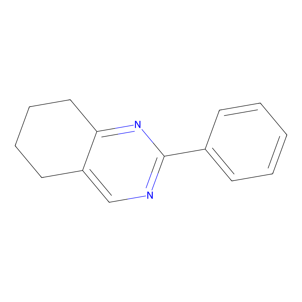 2-Phenyl-5,6,7,8-tetrahydroquinazoline molecular structure, CAS 100869-87-2