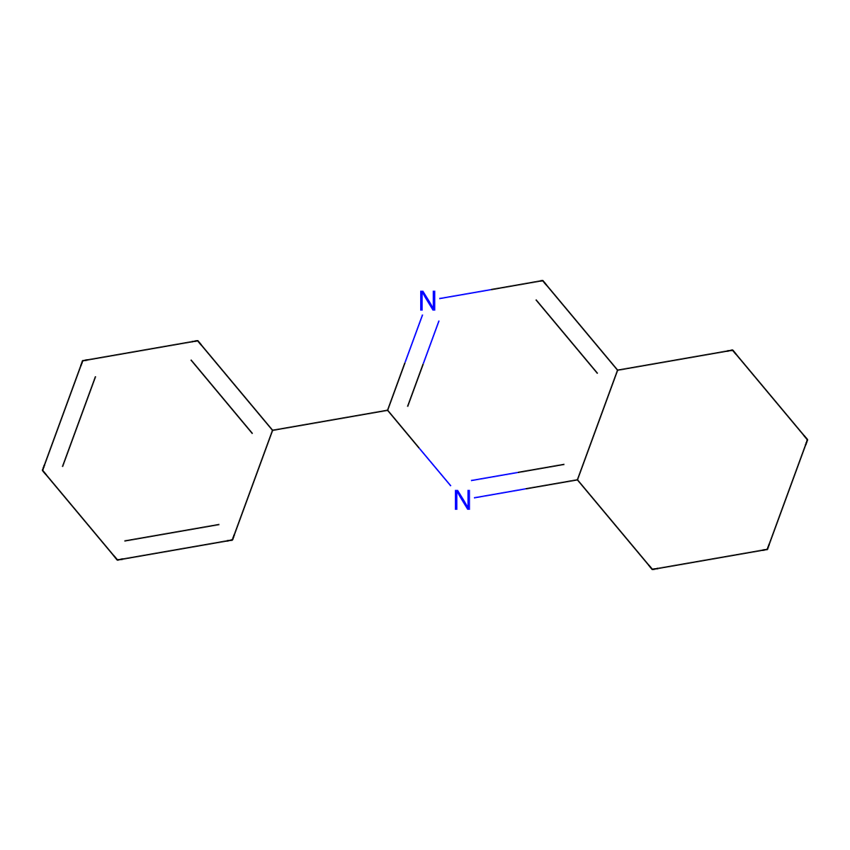 2-Phenyl-5,6,7,8-tetrahydroquinazoline molecular structure, CAS 100869-87-2