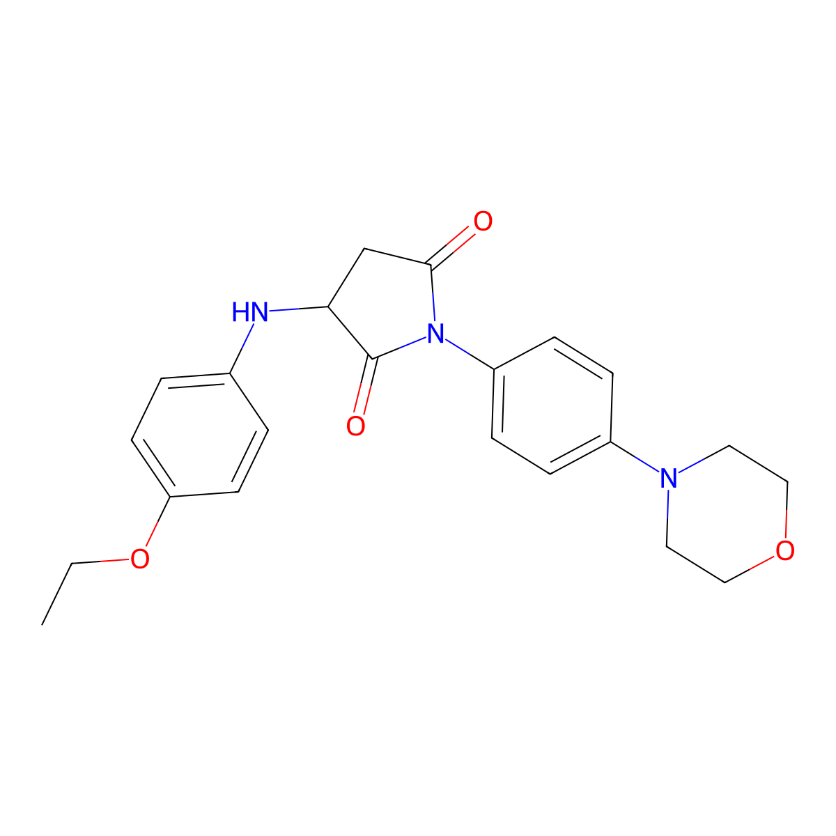 3-((4-Ethoxyphenyl)amino)-1-(4-morpholinophenyl)pyrrolidine-2,5-dione molecular structure, CAS 1008695-29-1