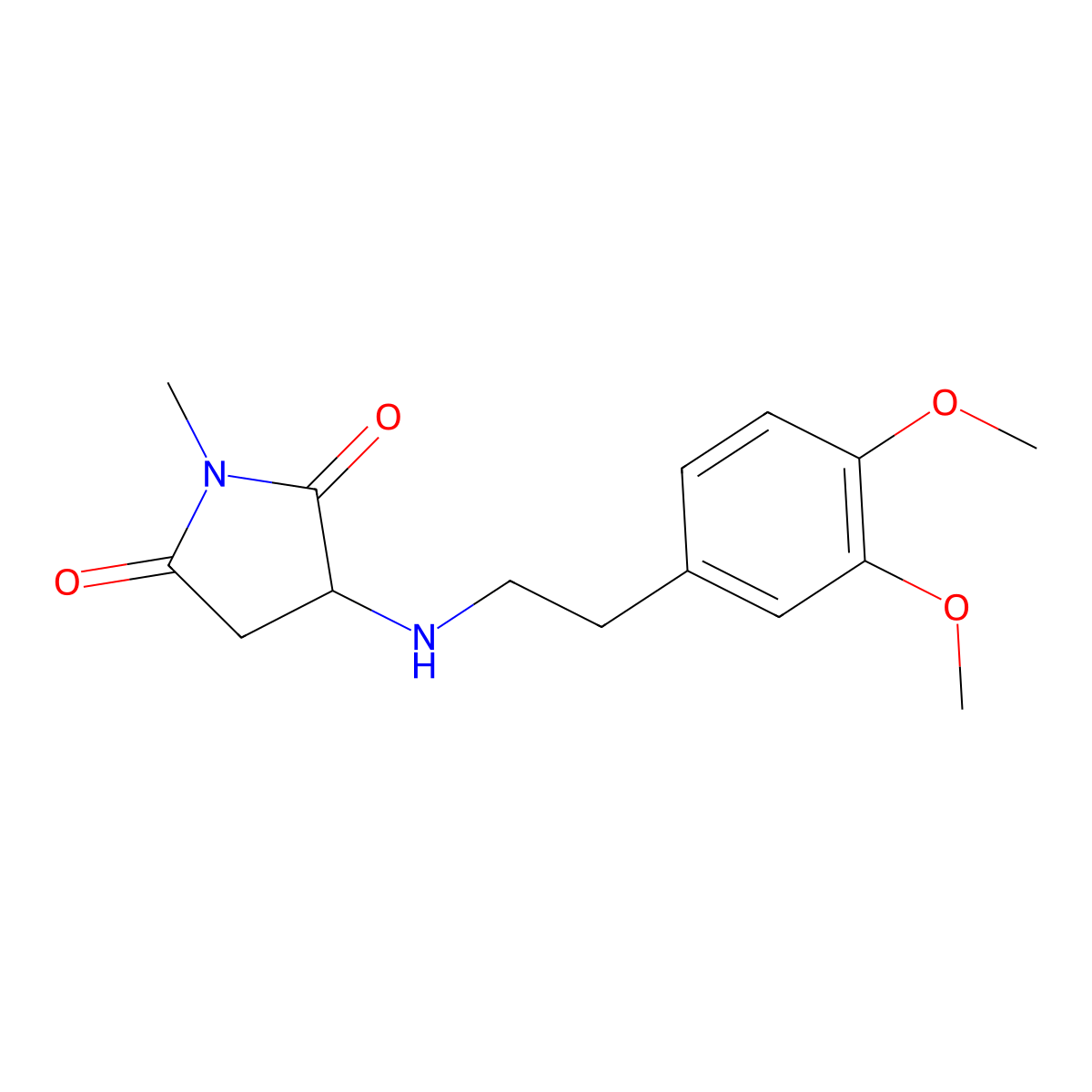 3-((3,4-Dimethoxyphenethyl)amino)-1-methylpyrrolidine-2,5-dione molecular structure, CAS 1008695-66-6