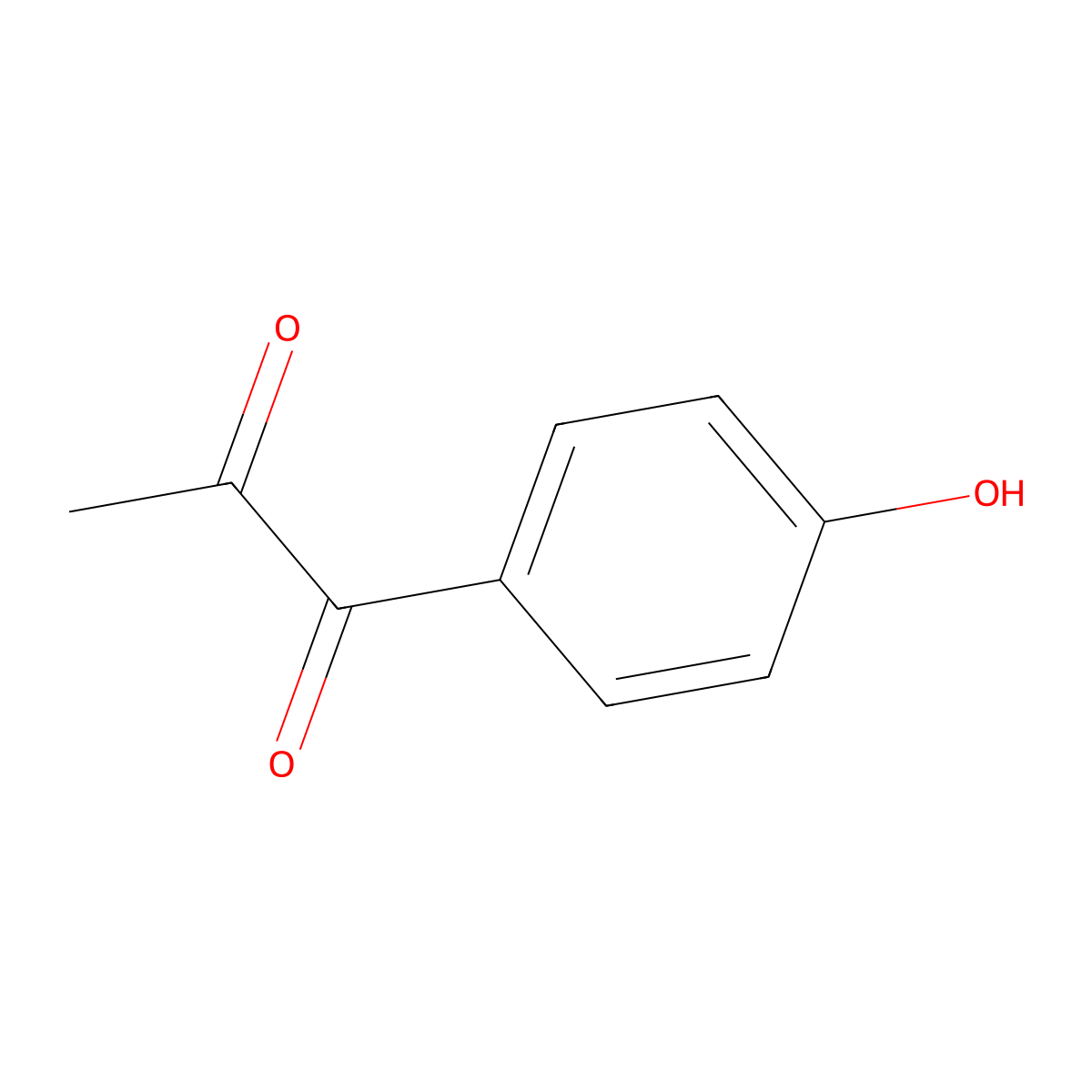 1-(4-Hydroxyphenyl)propane-1,2-dione molecular structure, CAS 10087-36-2