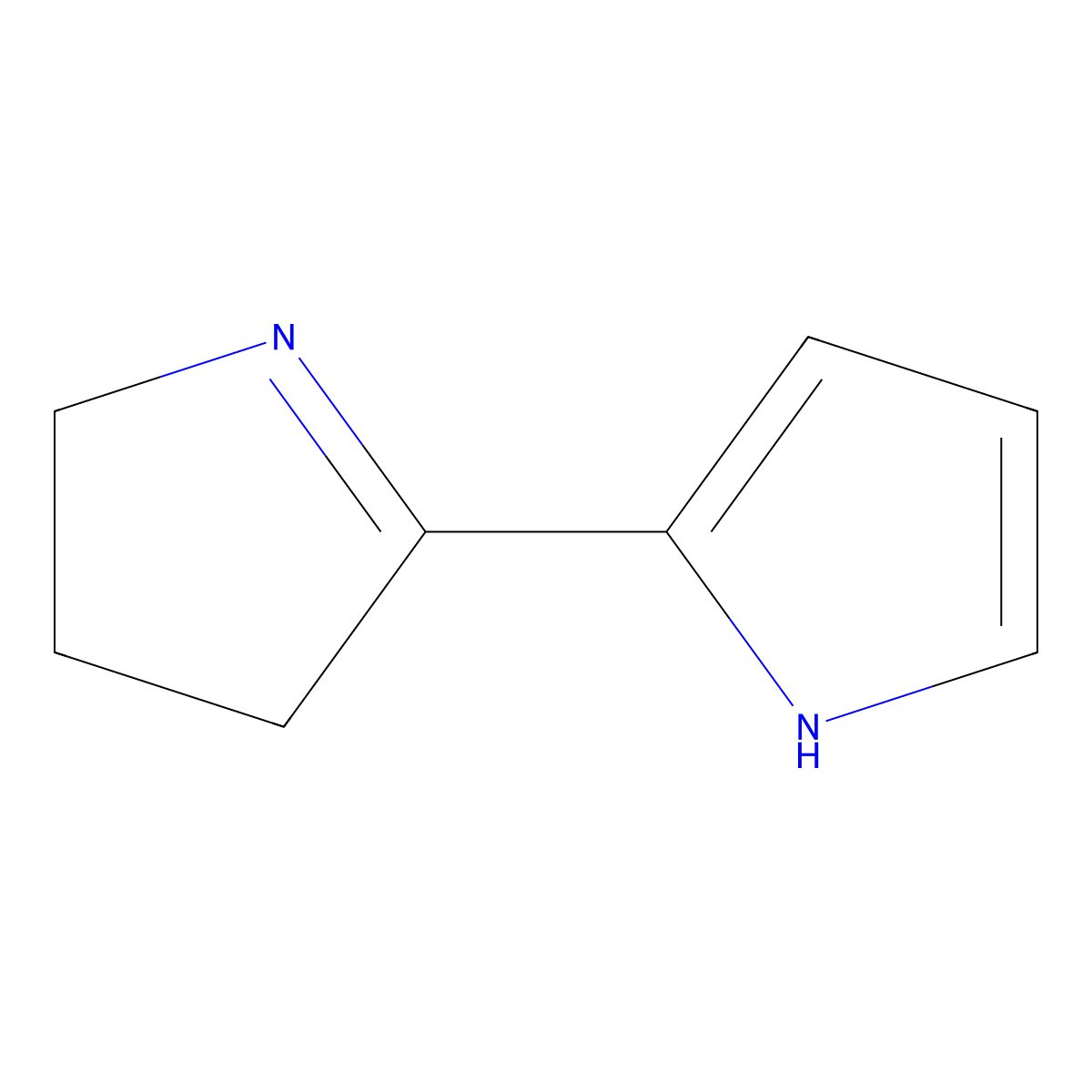 2-(3,4-Dihydro-2H-pyrrol-5-yl)-1H-pyrrole molecular structure, CAS 10087-65-7
