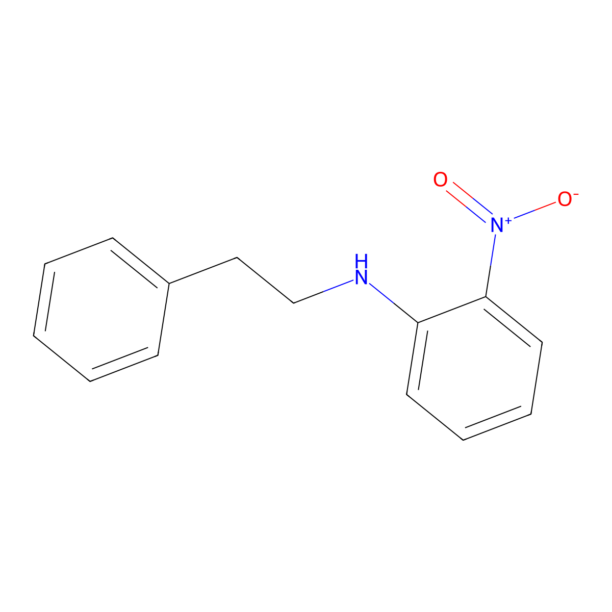(2-Nitrophenyl)(2-phenylethyl)amine molecular structure, CAS 100870-32-4