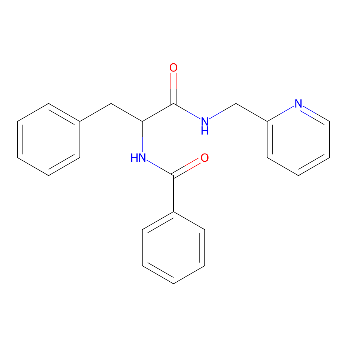N-[1-oxo-3-phenyl-1-(pyridin-2-ylmethylamino)propan-2-yl]benzamide molecular structure, CAS 1008701-54-9