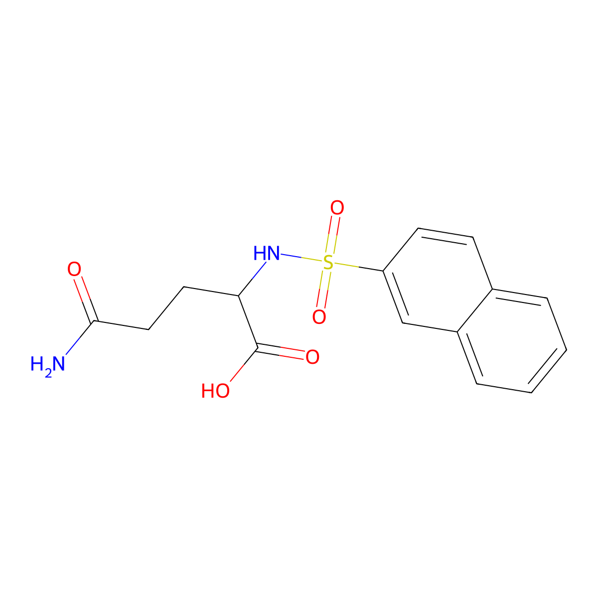 4-Carbamoyl-2-(naphthalene-2-sulfonamido)butanoic acid molecular structure, CAS 1008704-63-9