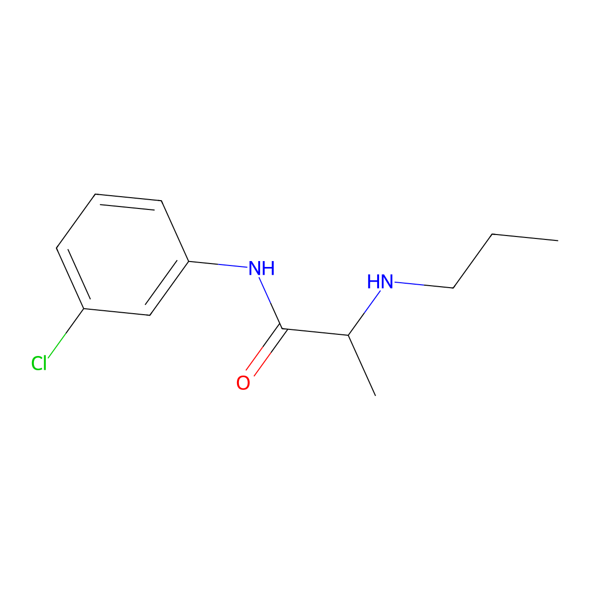 N-(3-chlorophenyl)-2-(propylamino)propanamide molecular structure, CAS 1008705-49-4