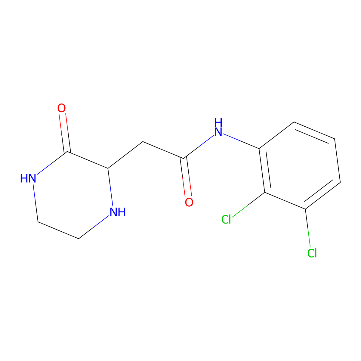 N-(2,3-dichlorophenyl)-2-(3-oxopiperazin-2-yl)acetamide molecular structure, CAS 1008706-89-5