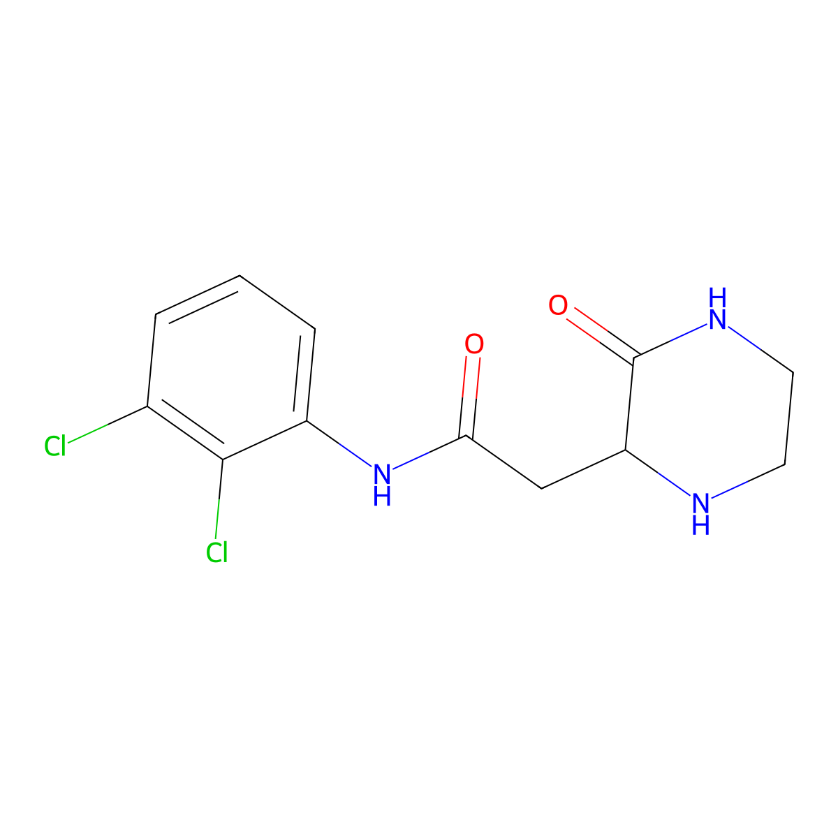N-(2,3-dichlorophenyl)-2-(3-oxopiperazin-2-yl)acetamide molecular structure, CAS 1008706-89-5