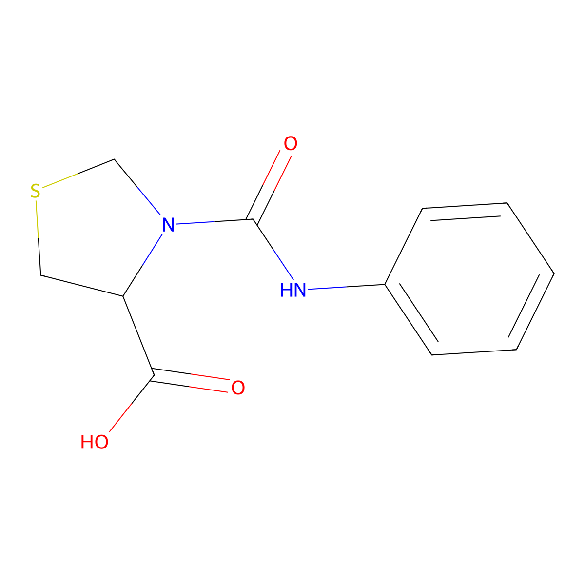 3-(phenylcarbamoyl)-1,3-thiazolidine-4-carboxylic Acid molecular structure, CAS 1008706-90-8