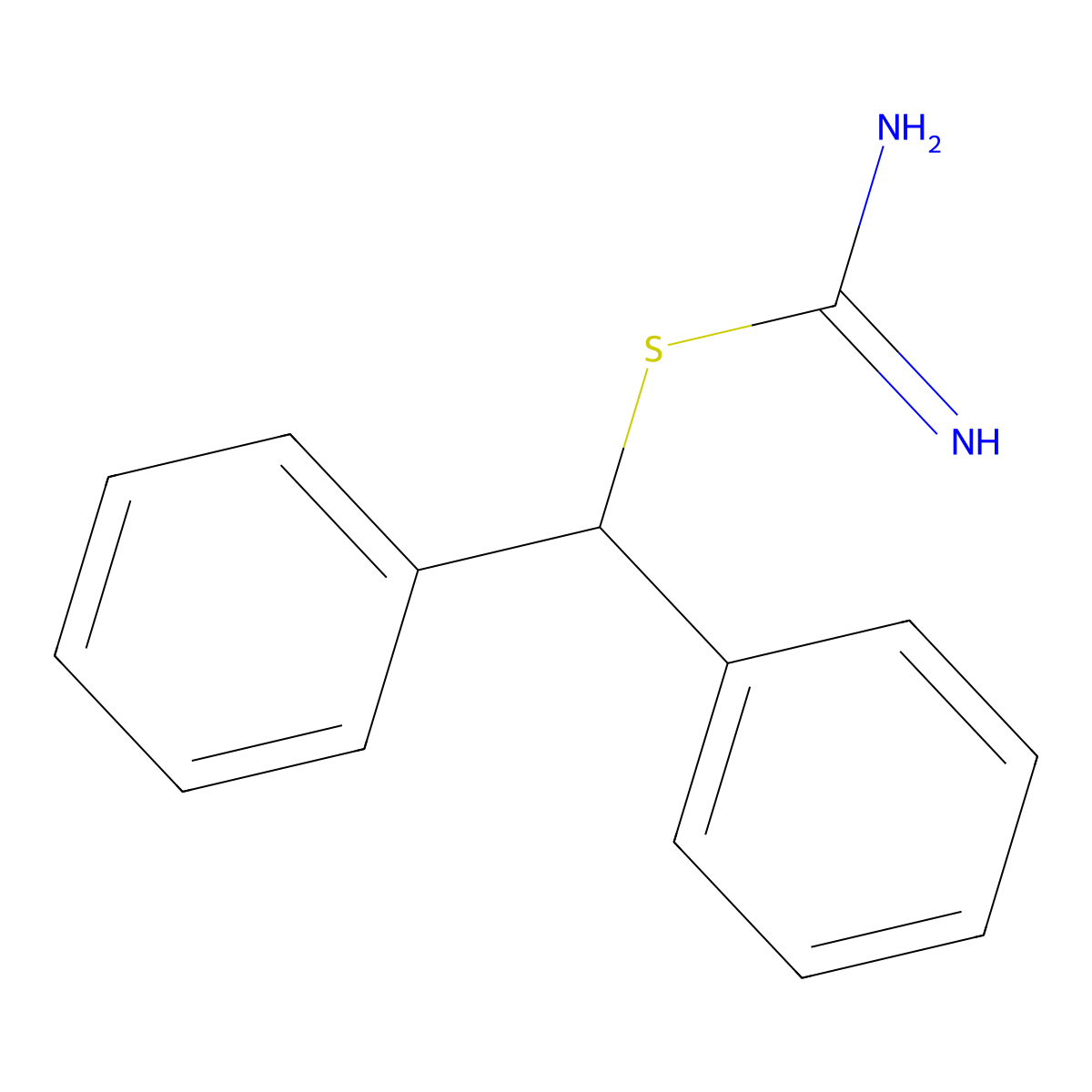 Benzhydryl carbamimidothioate molecular structure, CAS 100871-28-1