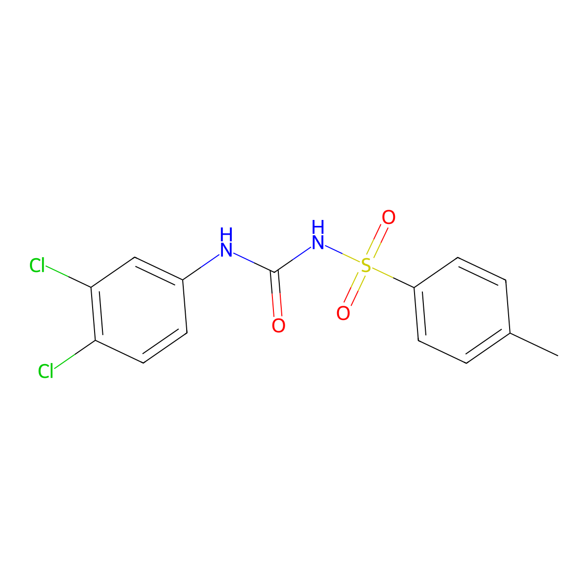 1-(3,4-Dichlorophenyl)-3-(4-methylphenyl)sulfonylurea molecular structure, CAS 100871-58-7