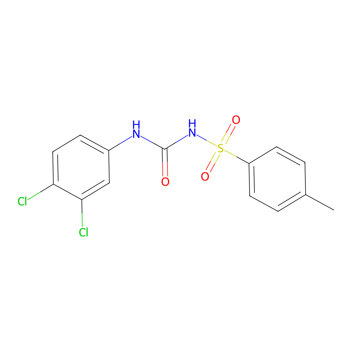 1-(3,4-Dichlorophenyl)-3-(4-methylphenyl)sulfonylurea molecular structure, CAS 100871-58-7