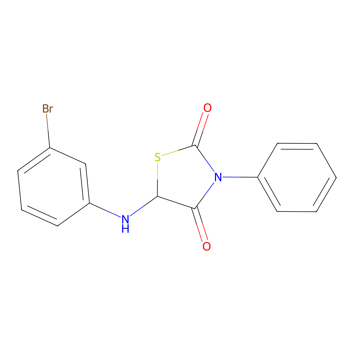 5-[(3-Bromophenyl)amino]-3-phenyl-1,3-thiazolidine-2,4-dione molecular structure, CAS 1008711-50-9