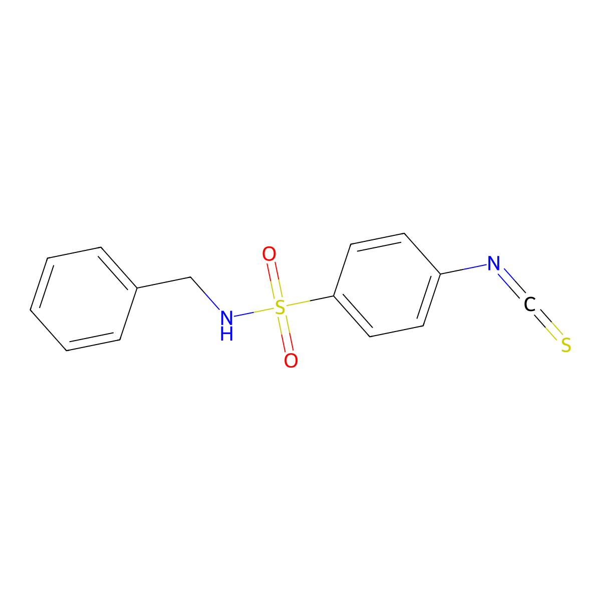 N-benzyl-4-isothiocyanatobenzenesulfonamide molecular structure, CAS 100872-51-3