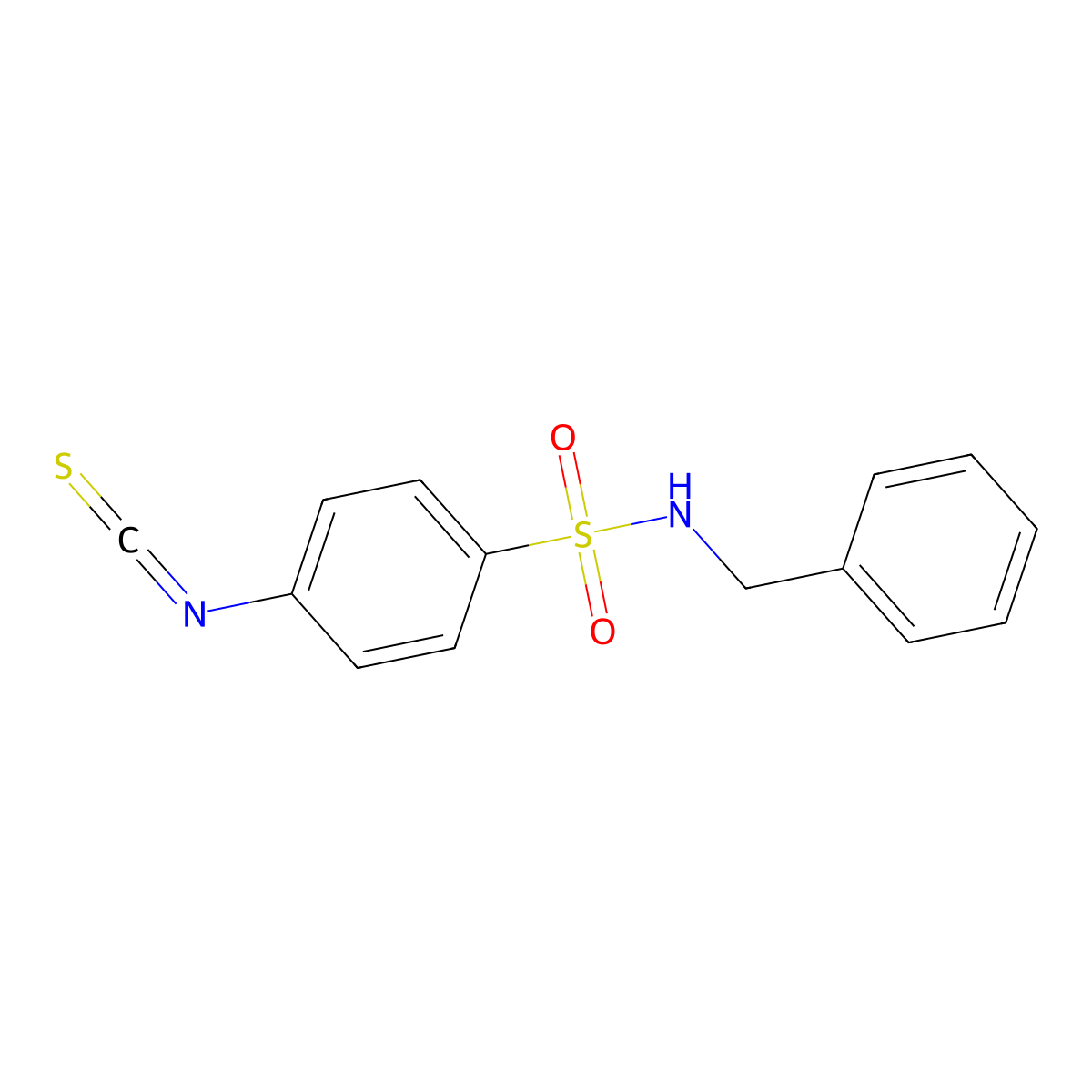 N-benzyl-4-isothiocyanatobenzenesulfonamide molecular structure, CAS 100872-51-3
