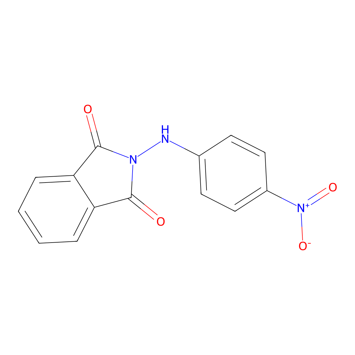 1H-Isoindole-1,3(2H)-dione, 2-[(4-nitrophenyl)amino]- molecular structure, CAS 100873-75-4