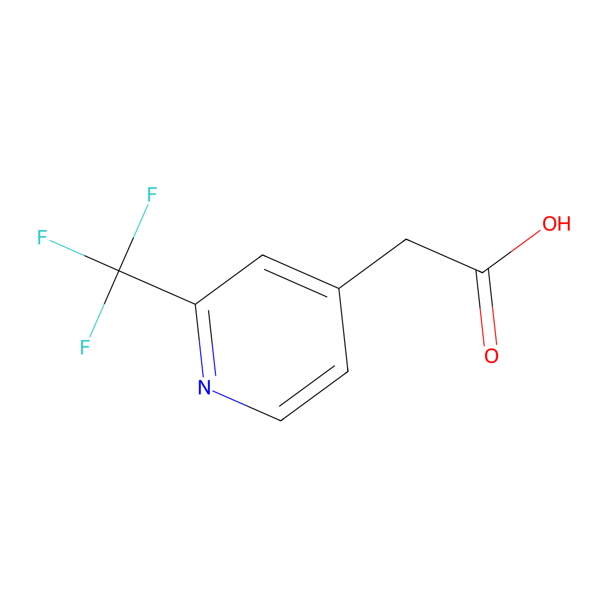 2-(Trifluoromethyl)-4-pyridineacetic acid molecular structure, CAS 1008737-00-5