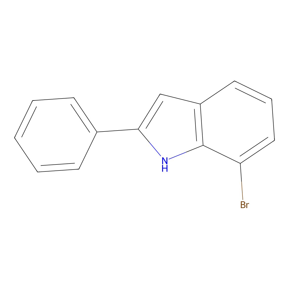 7-bromo-2-phenyl-1H-indole molecular structure, CAS 100874-07-5