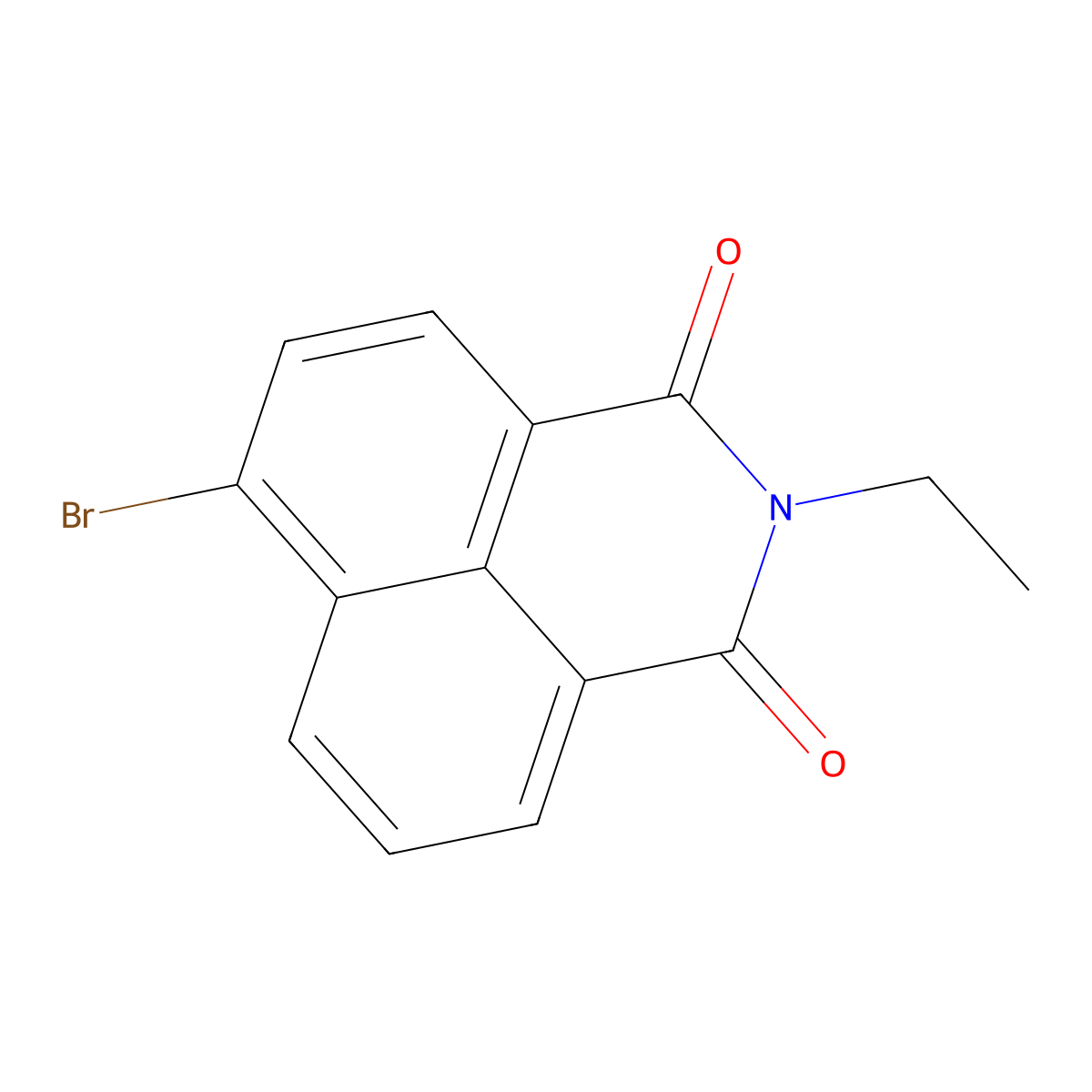 4-Bromo-N-ethyl-1,8-naphthalimide molecular structure, CAS 100874-09-7