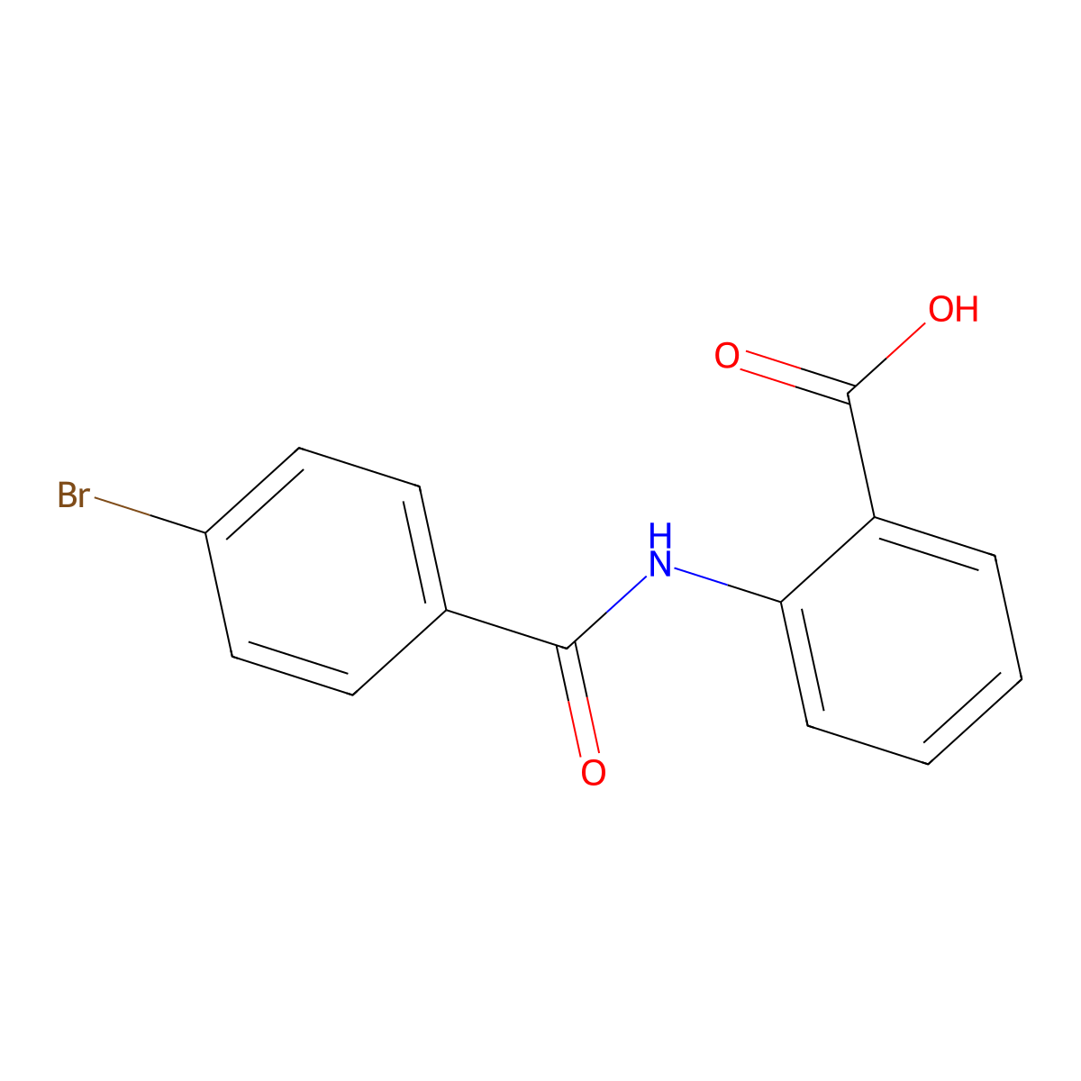 Benzoic acid, 2-[(4-bromobenzoyl)amino]- molecular structure, CAS 100874-12-2