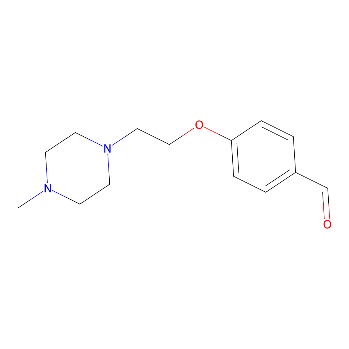 4-[2-(4-Methyl-piperazin-1-yl)-ethoxy]-benzaldehyde molecular structure, CAS 100875-69-2