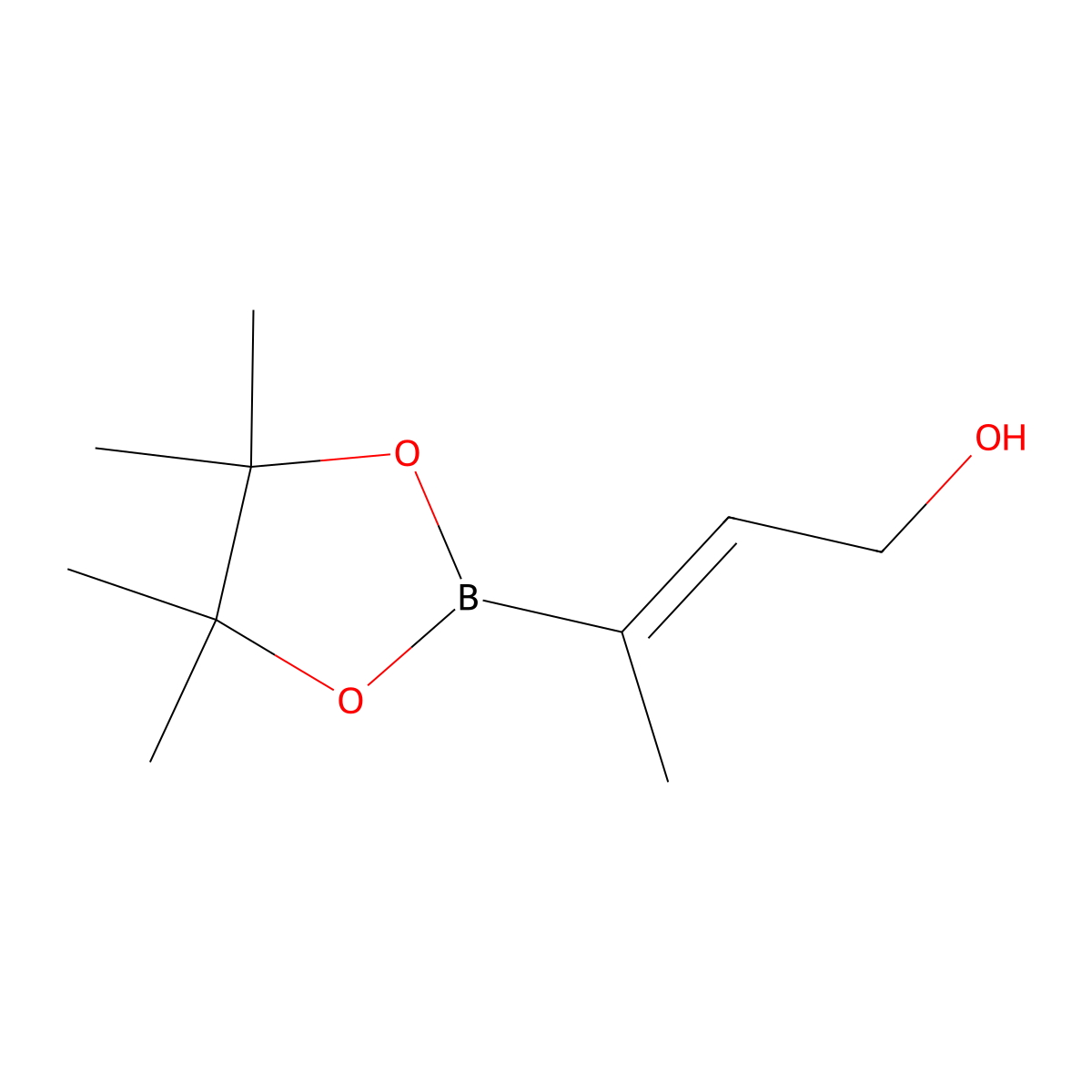 (Z)-(4-Hydroxy-2-buten-2-yl)boronic Acid Pinacol Ester molecular structure, CAS 1008752-03-1
