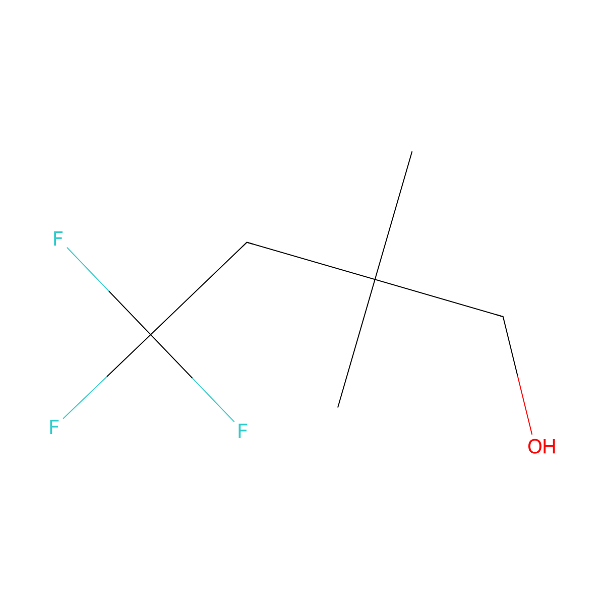 4,4,4-Trifluoro-2,2-dimethylbutan-1-ol molecular structure, CAS 1008754-88-8