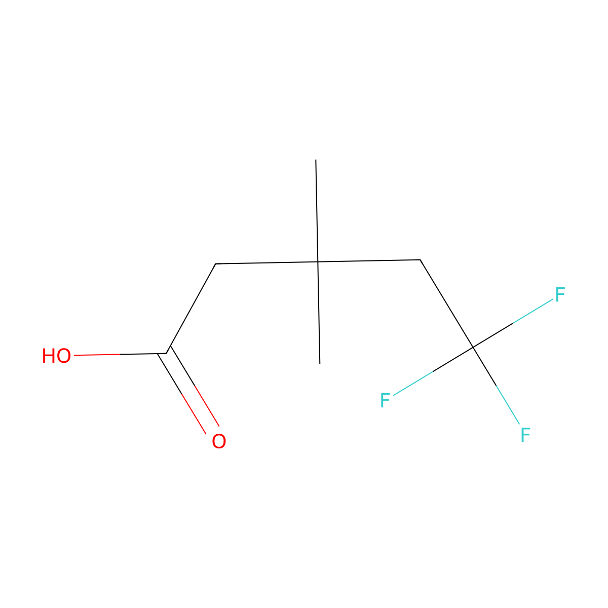 5,5,5-Trifluoro-3,3-dimethylpentanoic acid molecular structure, CAS 1008754-91-3