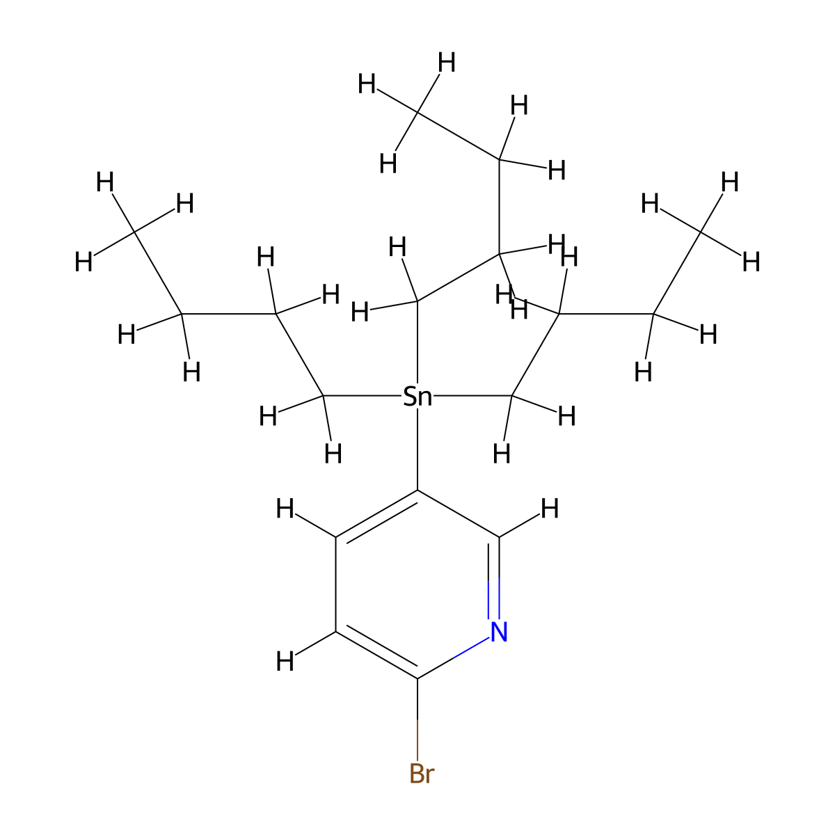 2-Bromo-5-(tributylstannyl)pyridine molecular structure, CAS 1008756-65-7