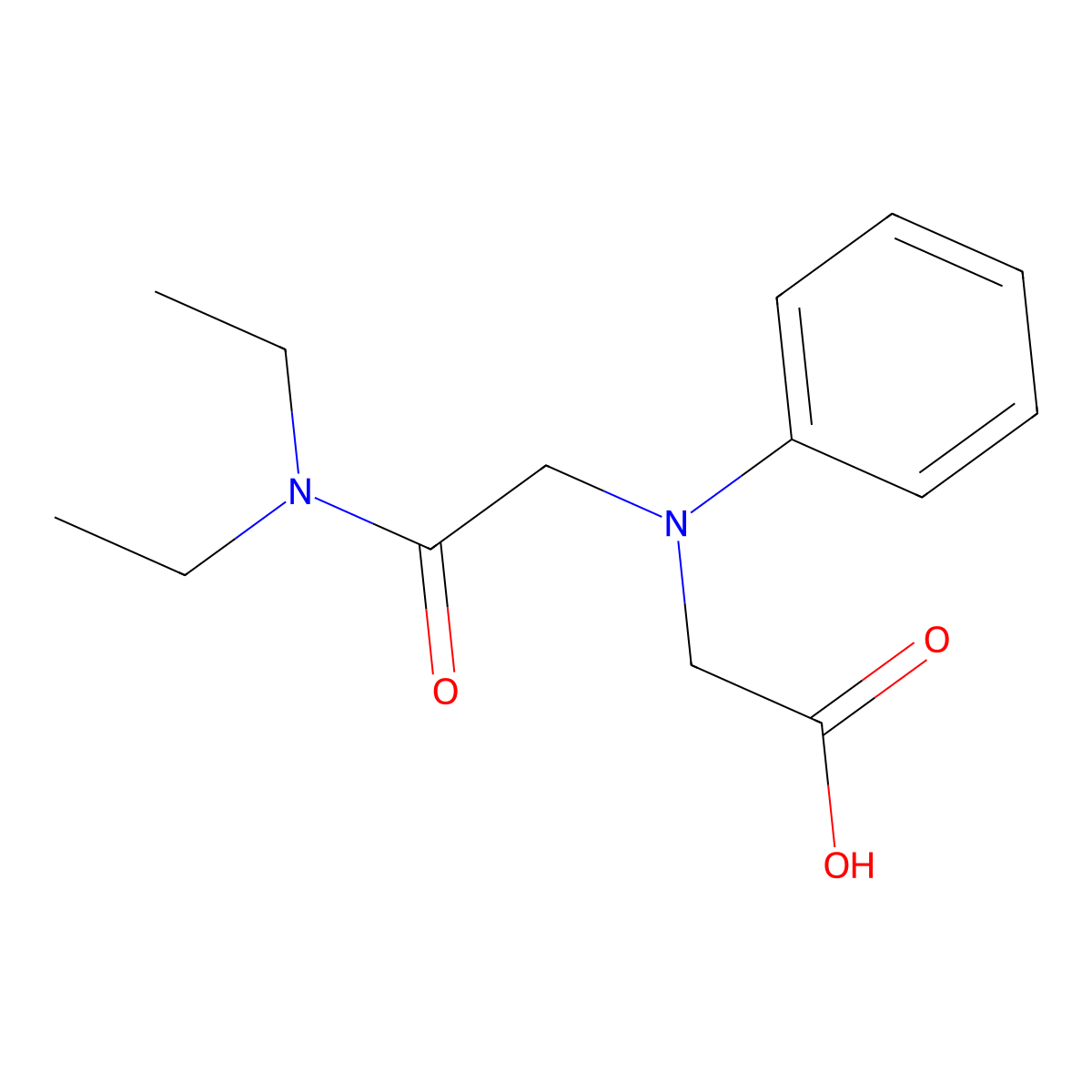 [[2-(Diethylamino)-2-oxoethyl](phenyl)amino]-acetic acid molecular structure, CAS 100876-32-2