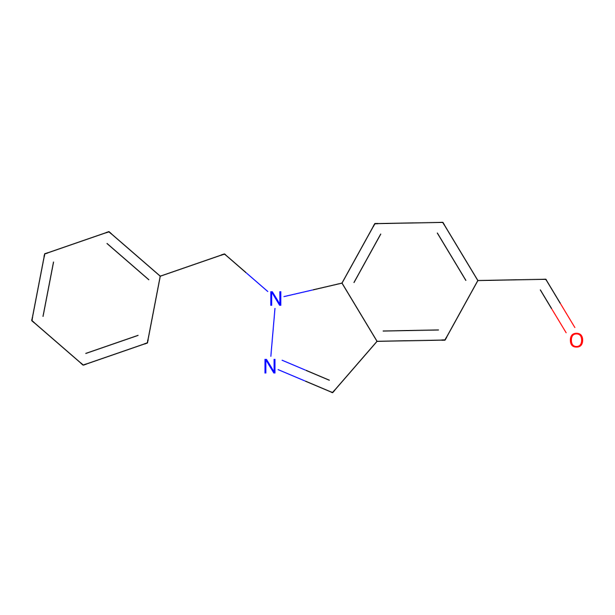 1-benzyl-1H-indazole-5-carbaldehyde molecular structure, CAS 1008769-33-2